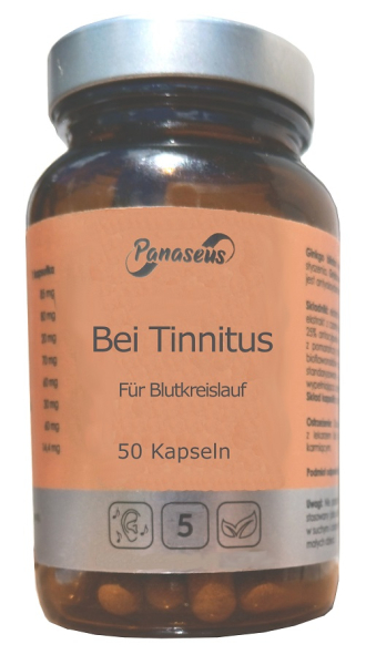 Blutkreislauf Kapseln, 50 St. bei Tinnitus, für Durchblutung Augen, Kopf, Kräuterextrakte: Heidelbeeren, Ginkgo, Weißdorn,